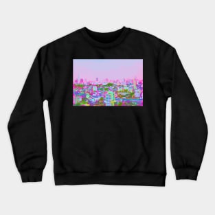Globalization and climate change city in the morning Crewneck Sweatshirt